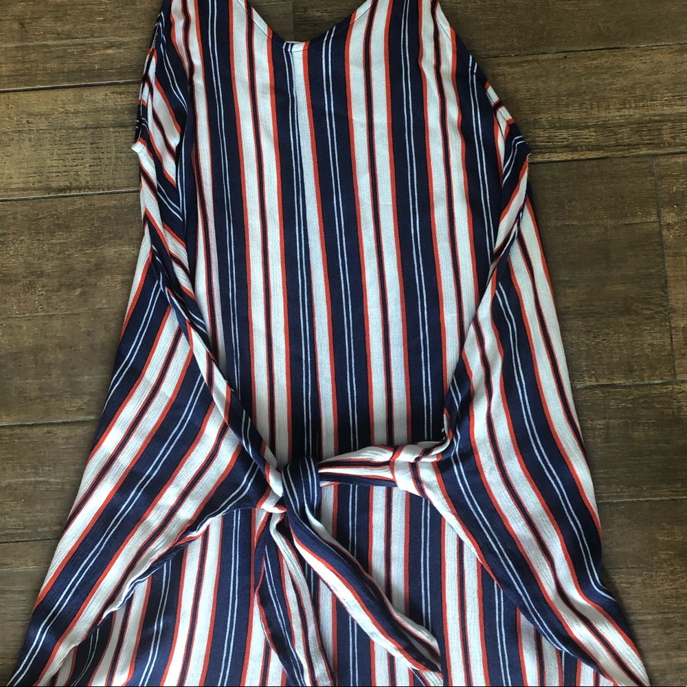 EUC Navy Blue & Orange Striped Jumpsuit GO GATORS - Picture 2 of 4